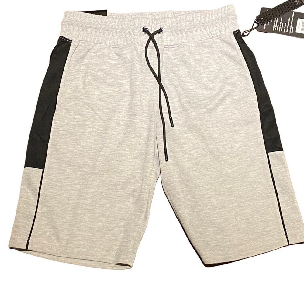 Game Time Mens Small Athletic Shorts in Gray with Black trim Flex Fit. NWT